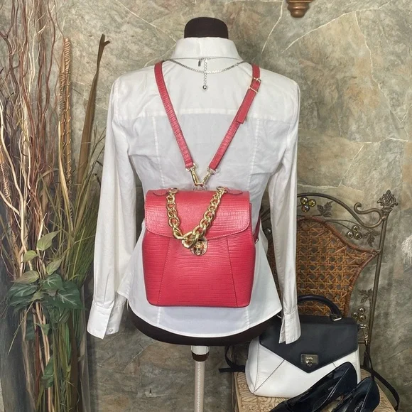 Divina firenze trilli backpack, Crossbody, satchel purse, convertible bag, pink - Picture 2 of 16